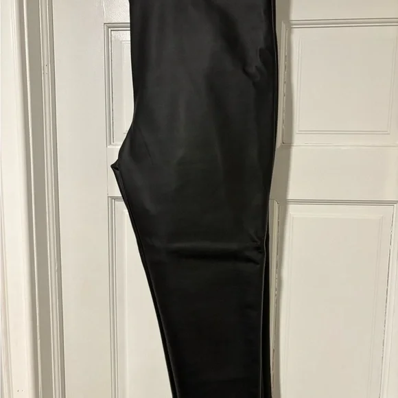 LOFT Black Faux Leather Pants - Picture 8 of 10